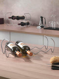 Metaltex silver stackable wine rack 3-tier - British product