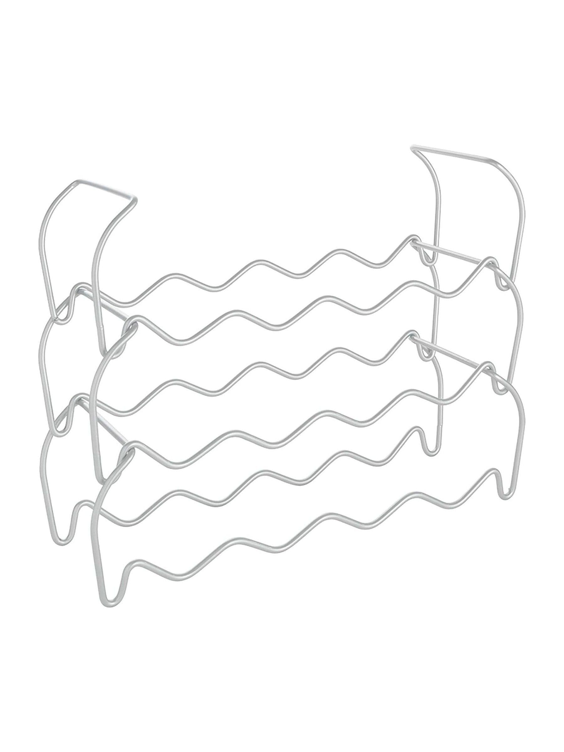 Metaltex silver stackable wine rack 3-tier - British product