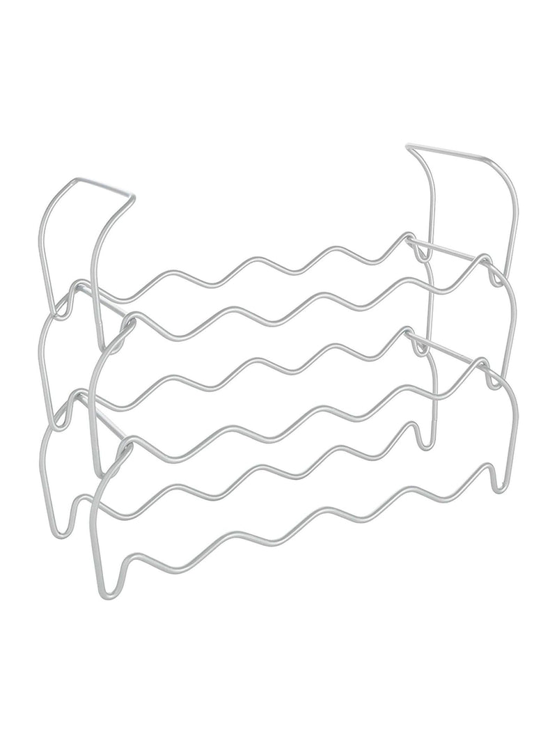 Metaltex silver stackable wine rack 3-tier - British product