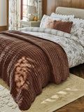 Laura Ashley Pine Green Brady Scallop Cotton Velvet Bedspread 180cm x 235cm