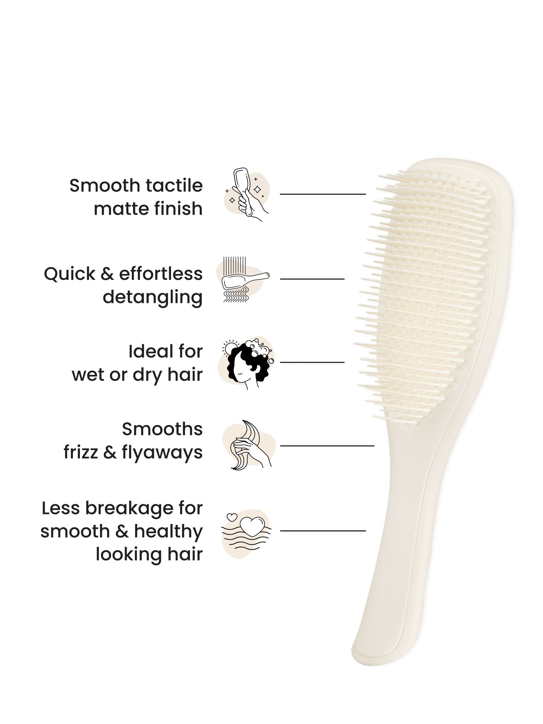 Tangle Teezer Ultimate Detangler matte porcelain brush - British product
