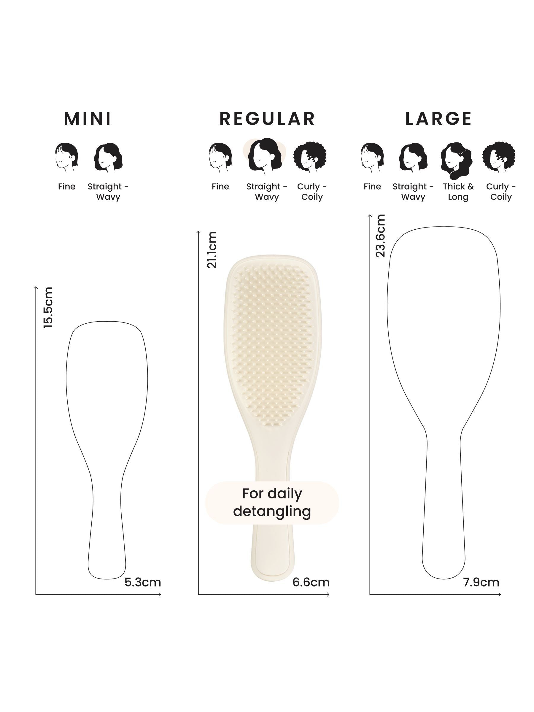 Tangle Teezer Ultimate Detangler matte porcelain brush - British product