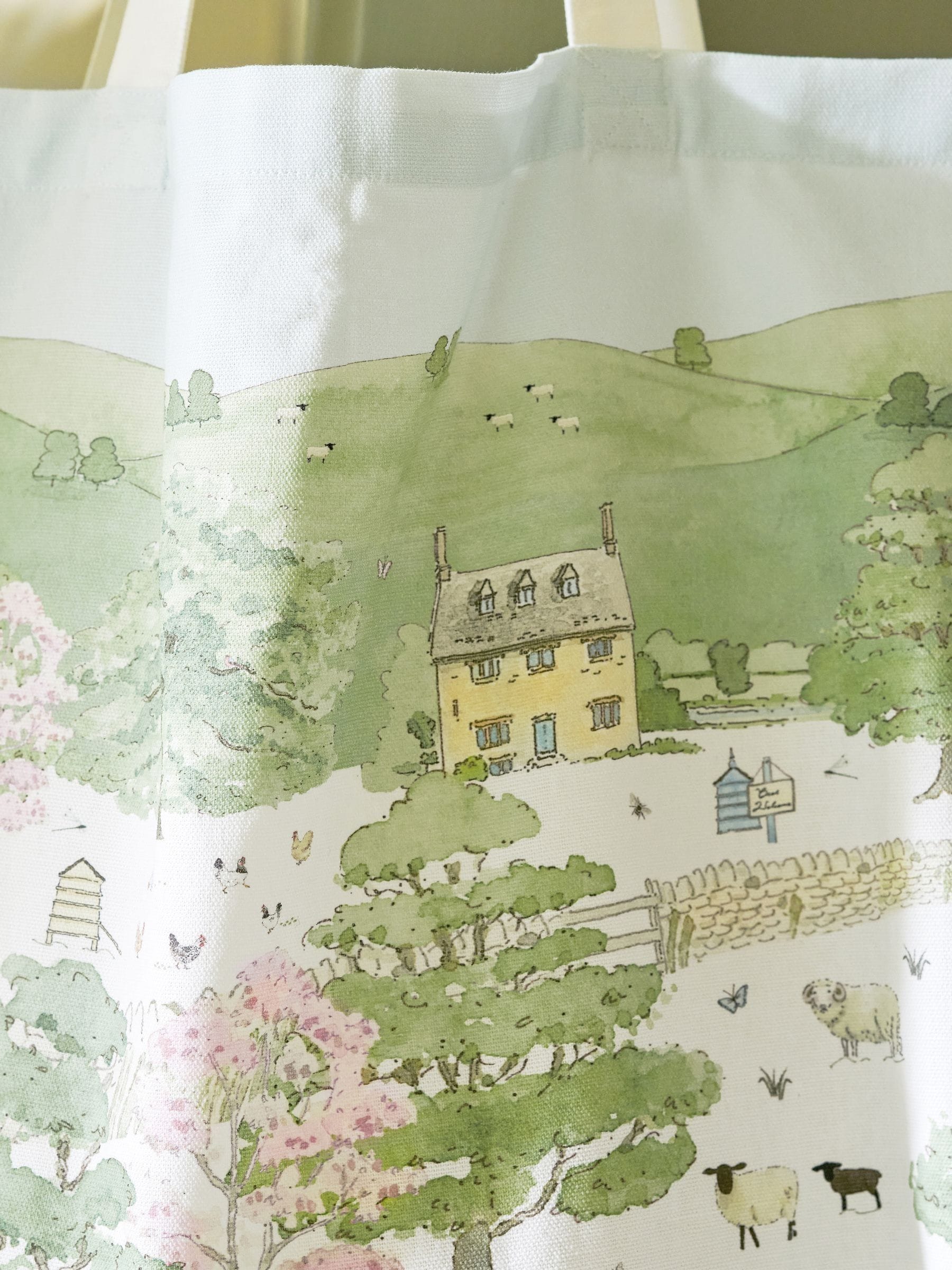 Sophie Allport White Spring Cottage tote bag, UK version