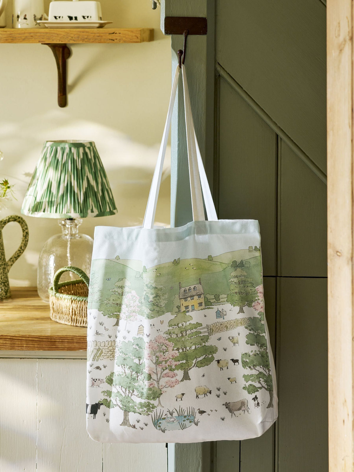 Sophie Allport White Spring Cottage tote bag, UK version