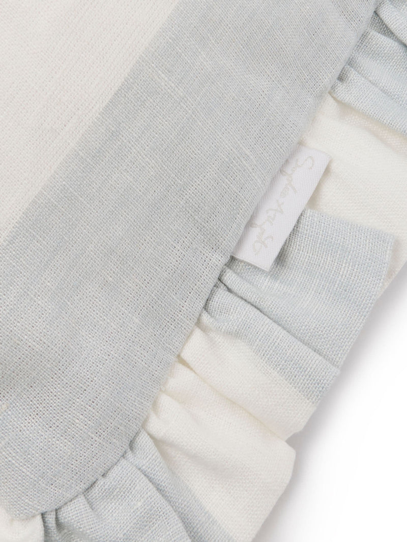 Sophie Allport blue stripe frill edge cushion 45x45cm - British product