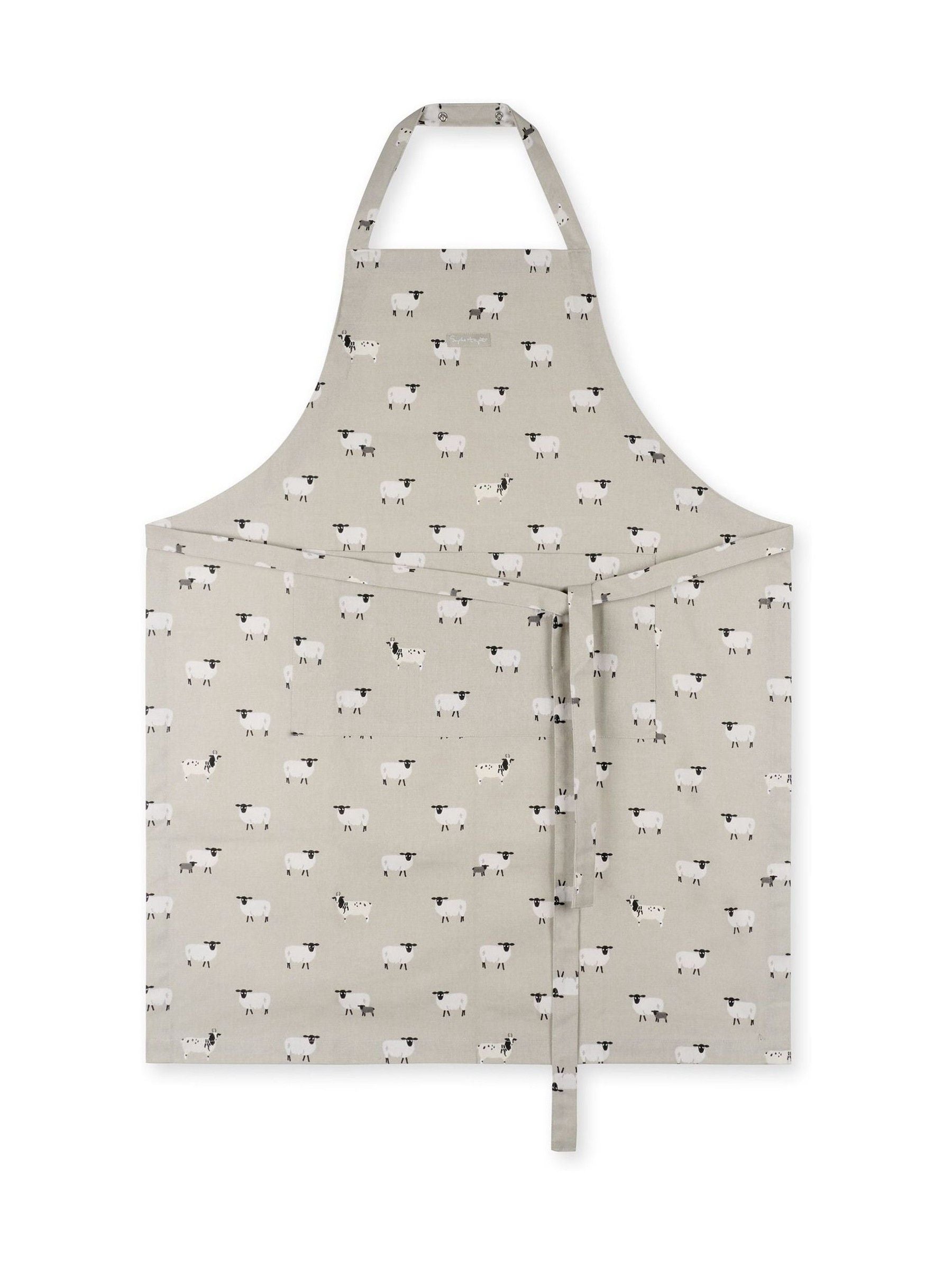 Sophie Allport grey sheep apron 90x72cm, imported from the UK