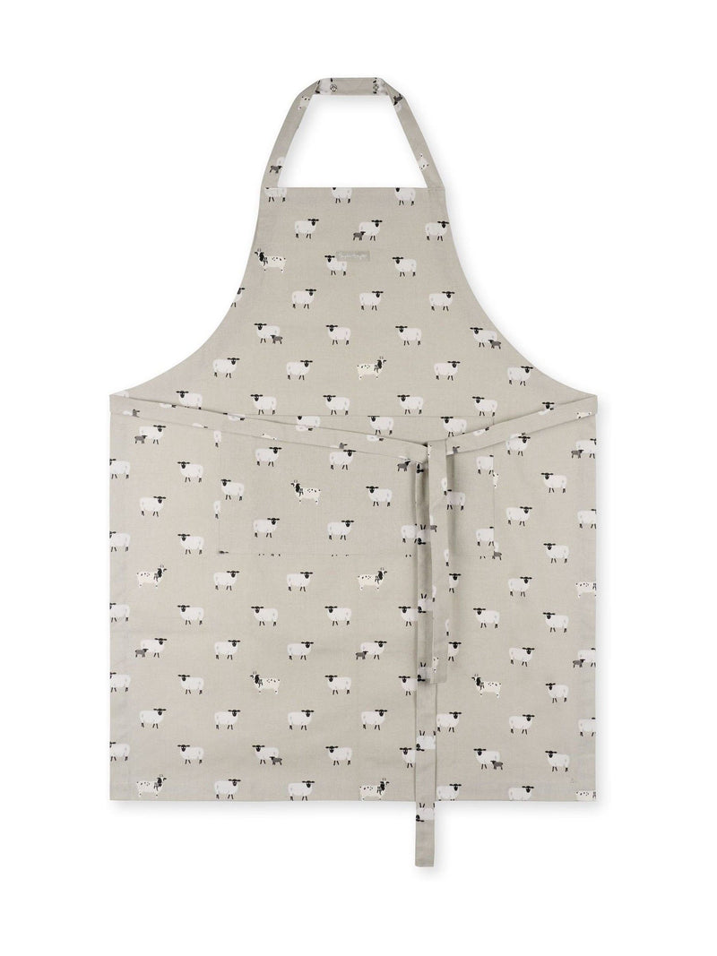 Sophie Allport grey sheep apron 90x72cm, imported from the UK