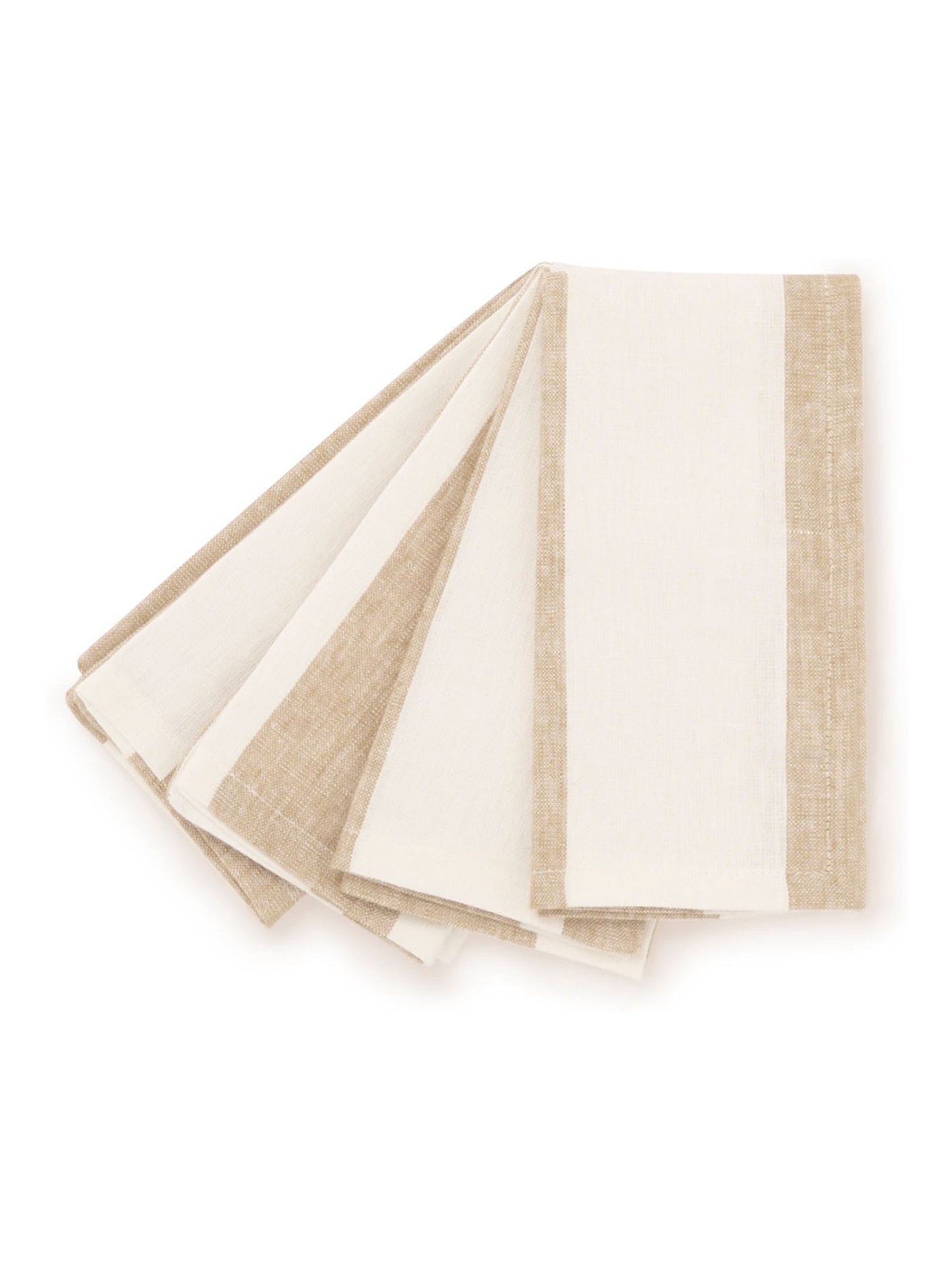 Sophie Allport sand stripe linen napkins set 2, imported from the UK