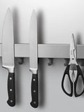 Metaltex silver magnetic bar with hooks 39cm - British product