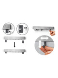 Metaltex silver magnetic bar with hooks 39cm - British product