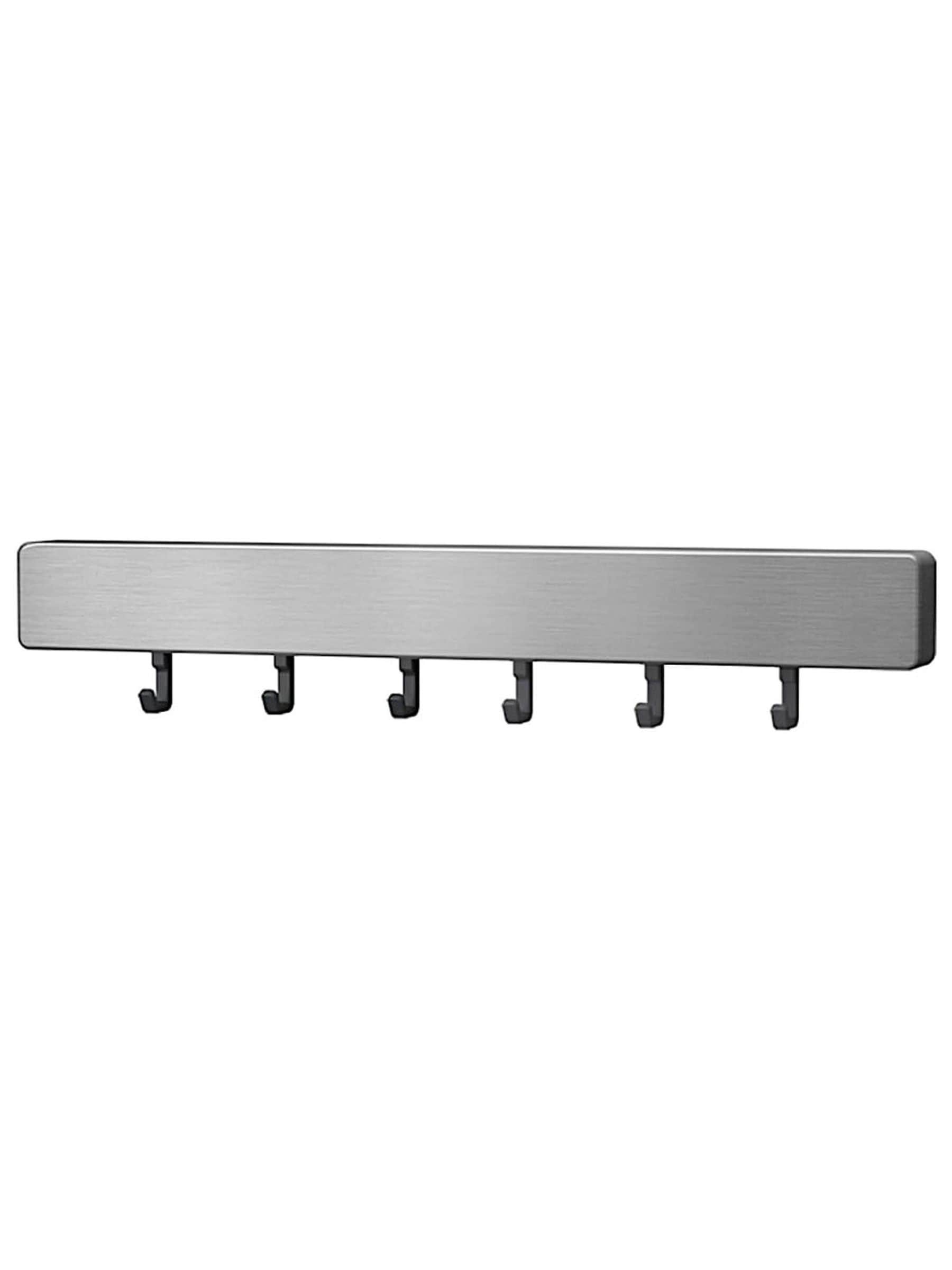 Metaltex silver magnetic bar with hooks 39cm - British product