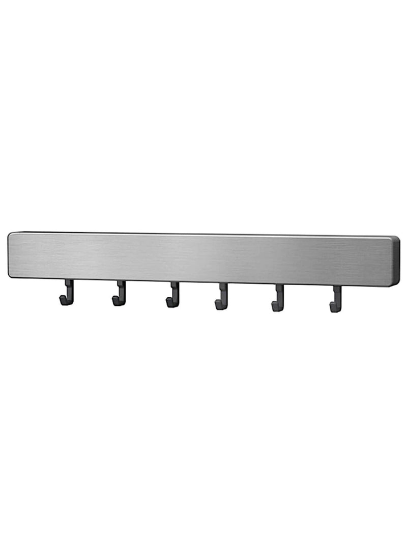 Metaltex silver magnetic bar with hooks 39cm - British product