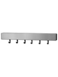 Metaltex silver magnetic bar with hooks 39cm - British product