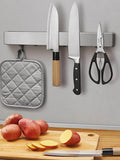 Metaltex silver magnetic bar with hooks 39cm - British product
