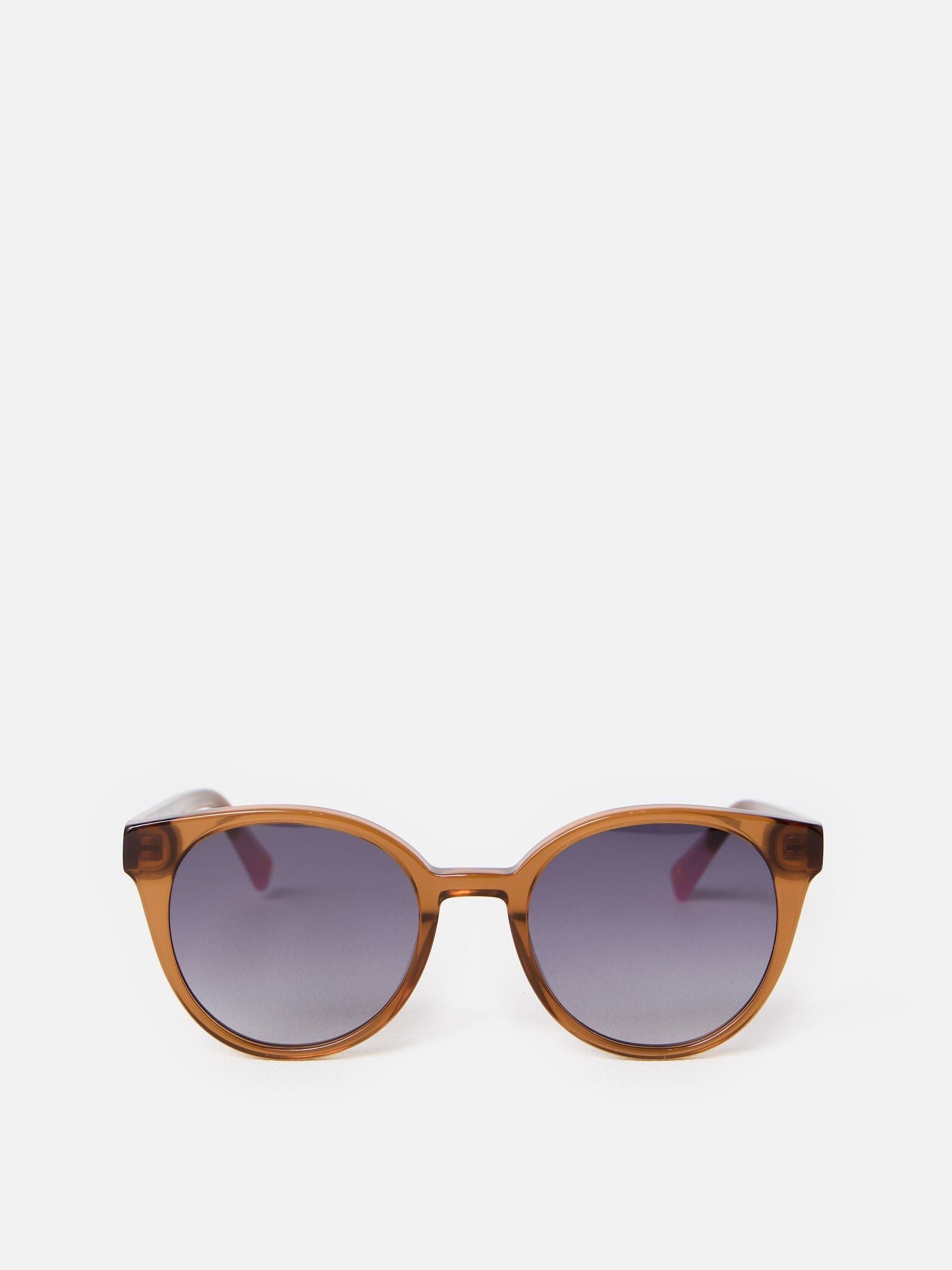 Oliver Bonas brown mocha preppy acetate sunglasses, UK version