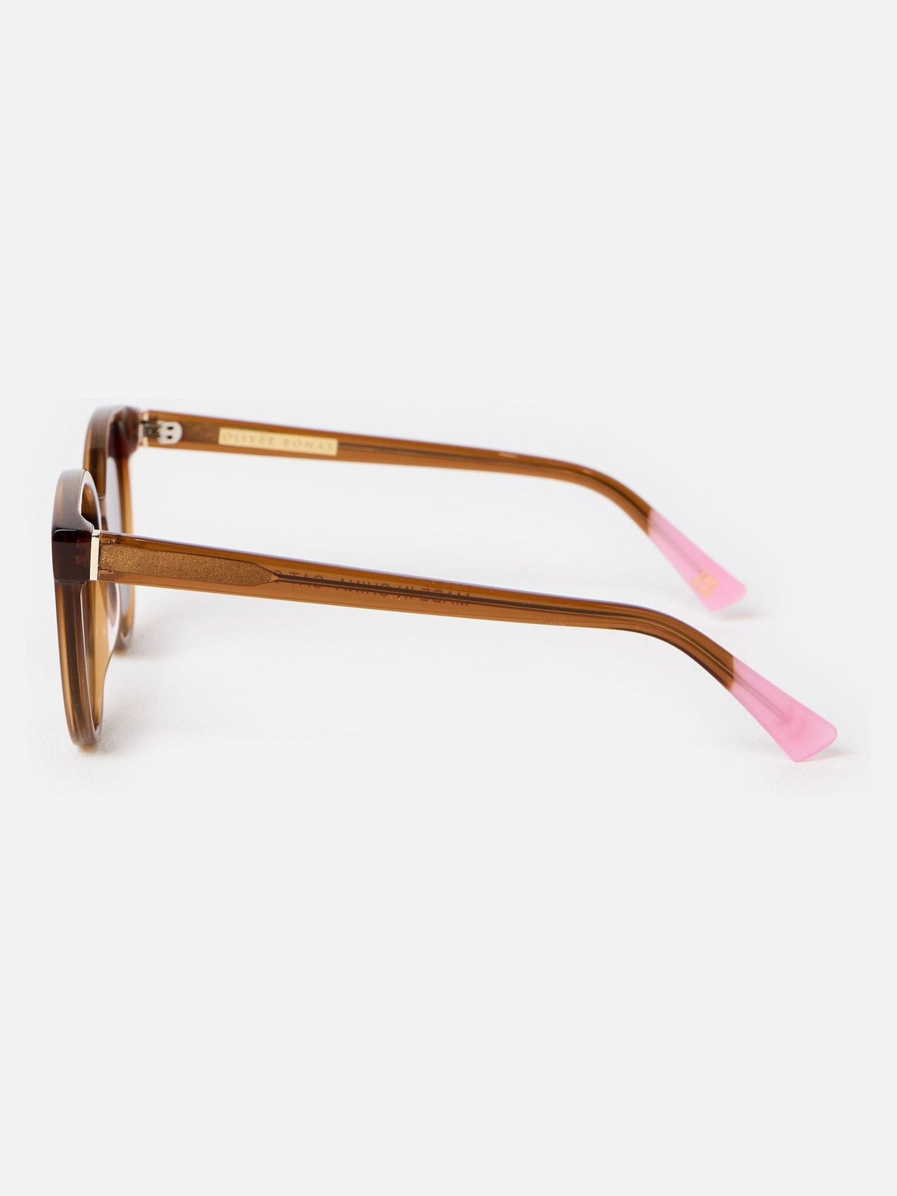 Oliver Bonas brown mocha preppy acetate sunglasses, UK version