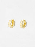 Oliver Bonas gold plated scalloped flower clicker hoop earrings - British product