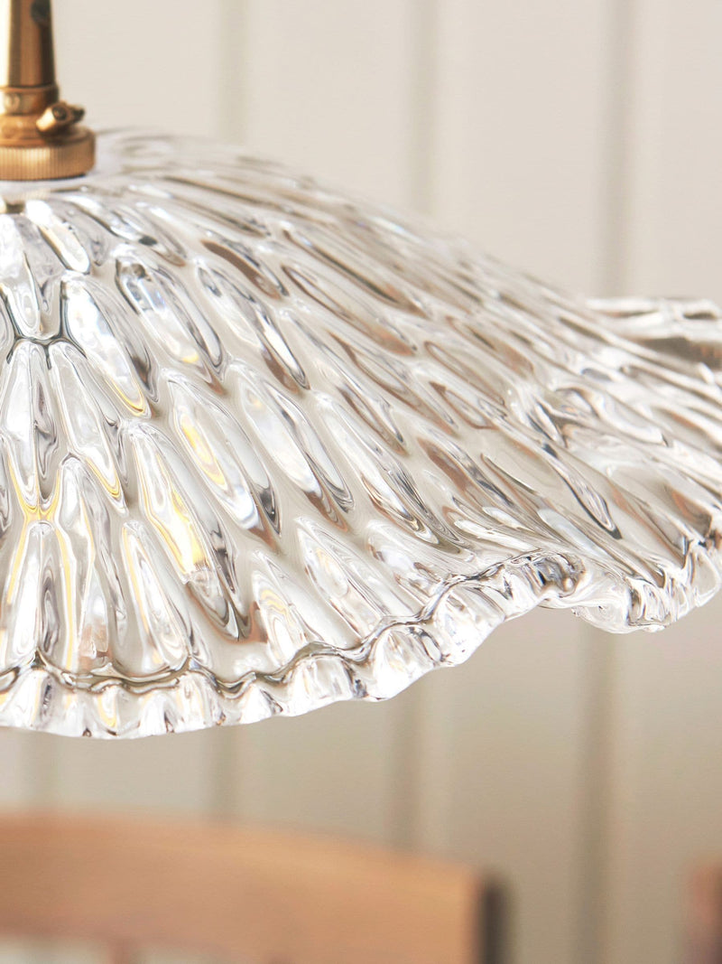 Gallery Home clear glass orchid pendant light 29cm, UK version