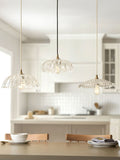 Gallery Home clear glass orchid pendant light 29cm, UK version