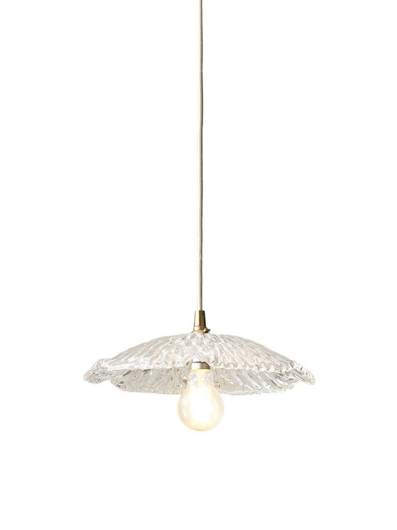 Gallery Home clear glass orchid pendant light 29cm, UK version