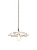 Gallery Home clear glass orchid pendant light 29cm, UK version