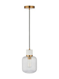 Gallery Home dark brown travertine ribbed pendant light - British product