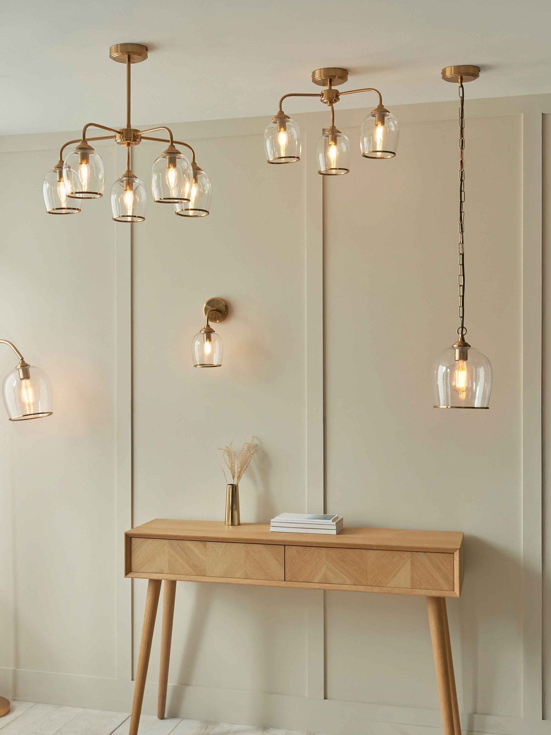 Gallery Home aged brass Ashton ceiling light (British brand)