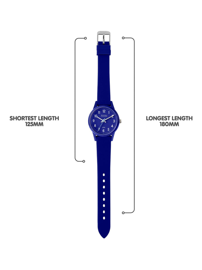Tikkers kids navy silicone watch with water resistance - British product