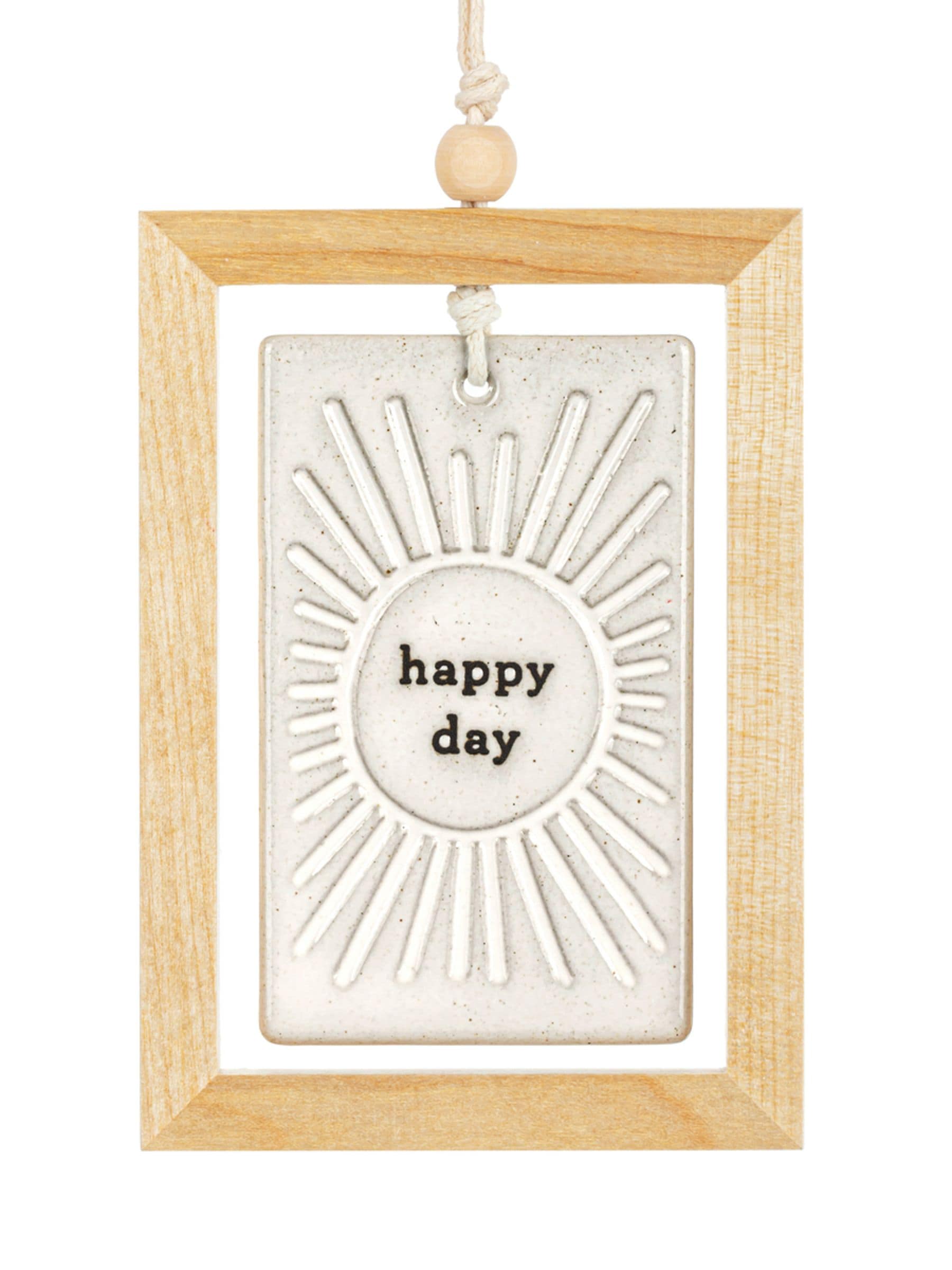 Widdop Stone Happy Day hanging plaque 3x4.5 inches - British product