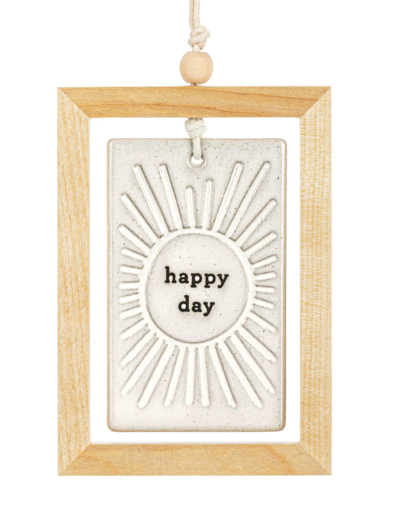 Widdop Stone Happy Day hanging plaque 3x4.5 inches - British product