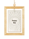 Widdop Stone Happy Day hanging plaque 3x4.5 inches - British product
