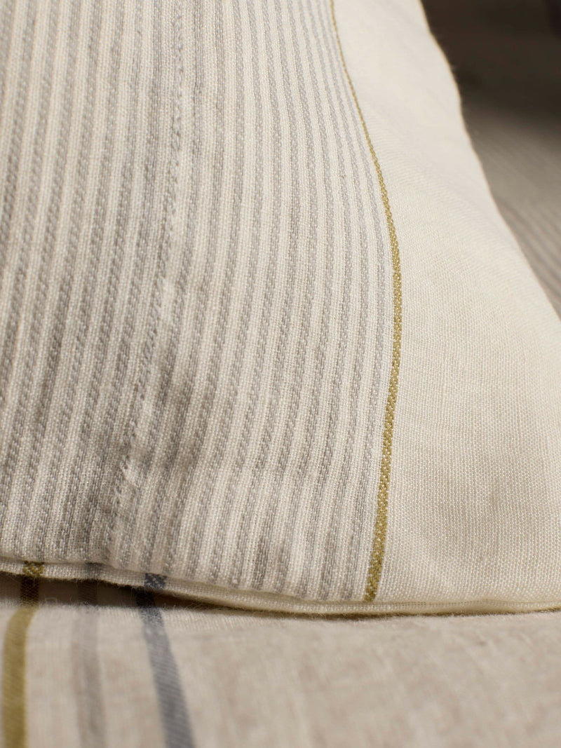Secret Linen Store cream blue stripe pillowcase, imported from the UK