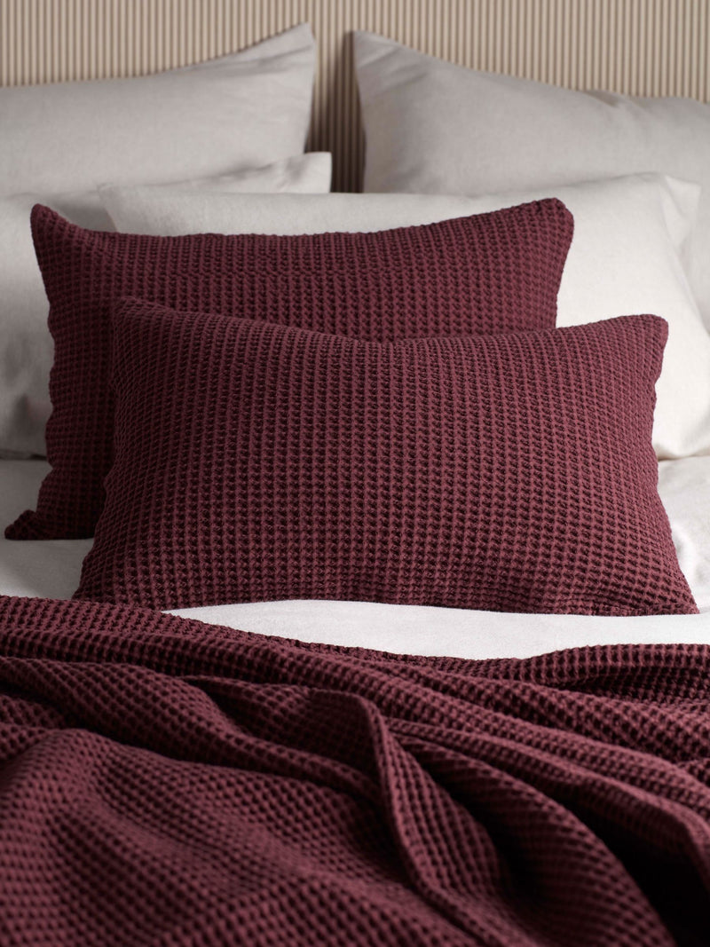 Secret Linen Store Olive Green Big Waffle Cushion Cover 60 x 40cm