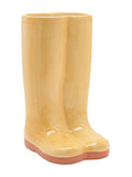 Widdop yellow ceramic boot vase large, imported from the UK