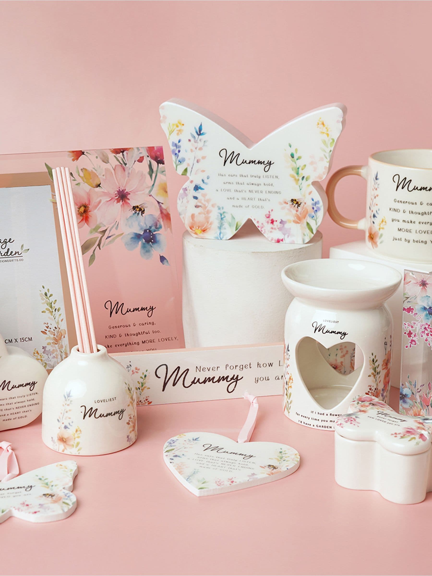 Widdop mummy wax melt burner ceramic heart cut-out (British brand)