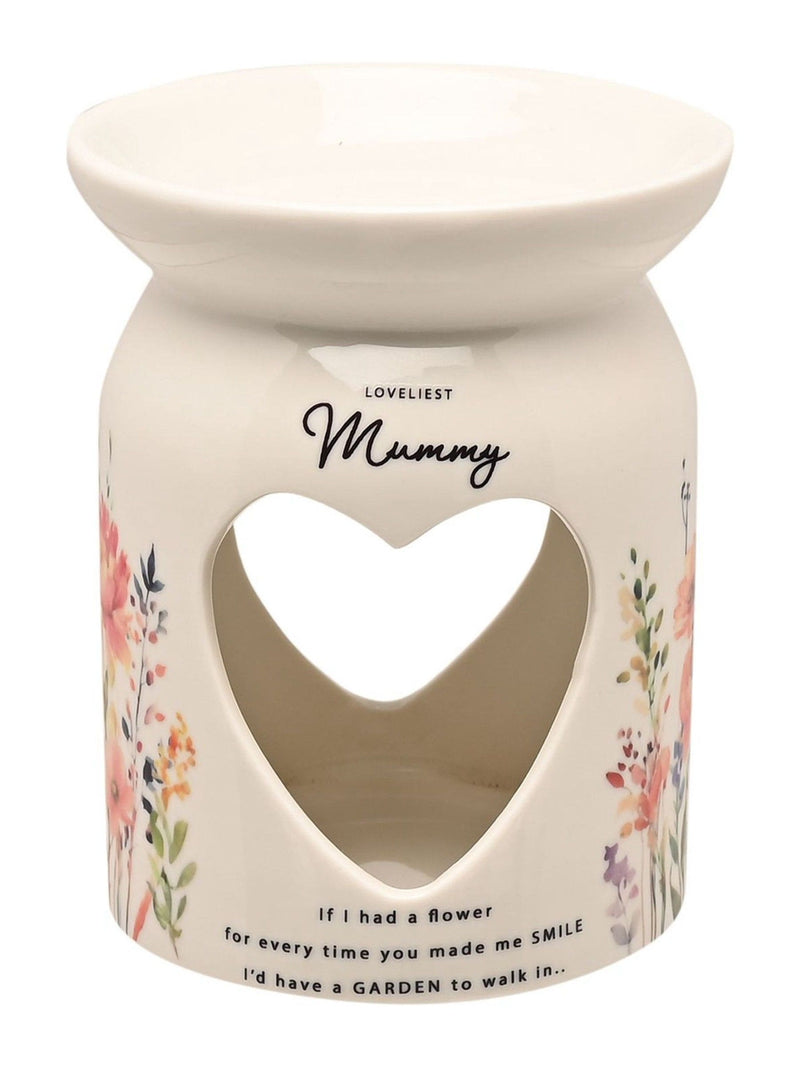 Widdop mummy wax melt burner ceramic heart cut-out (British brand)