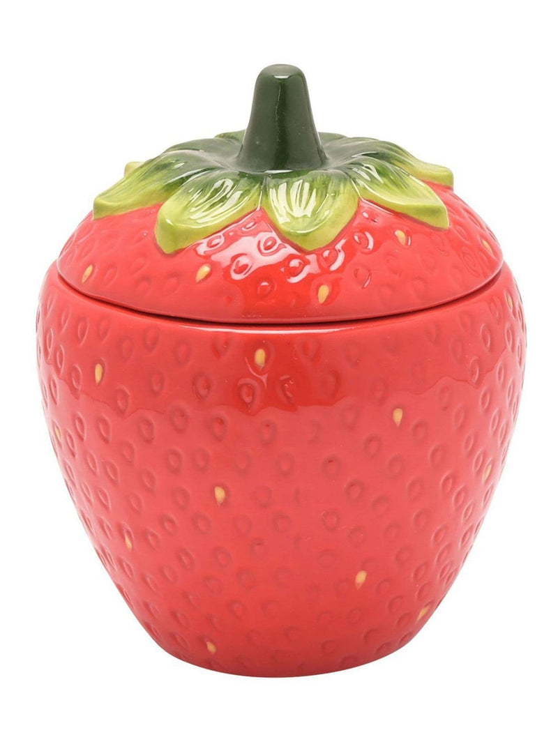 Widdop ceramic strawberry red sugar bowl 10cm (British brand)