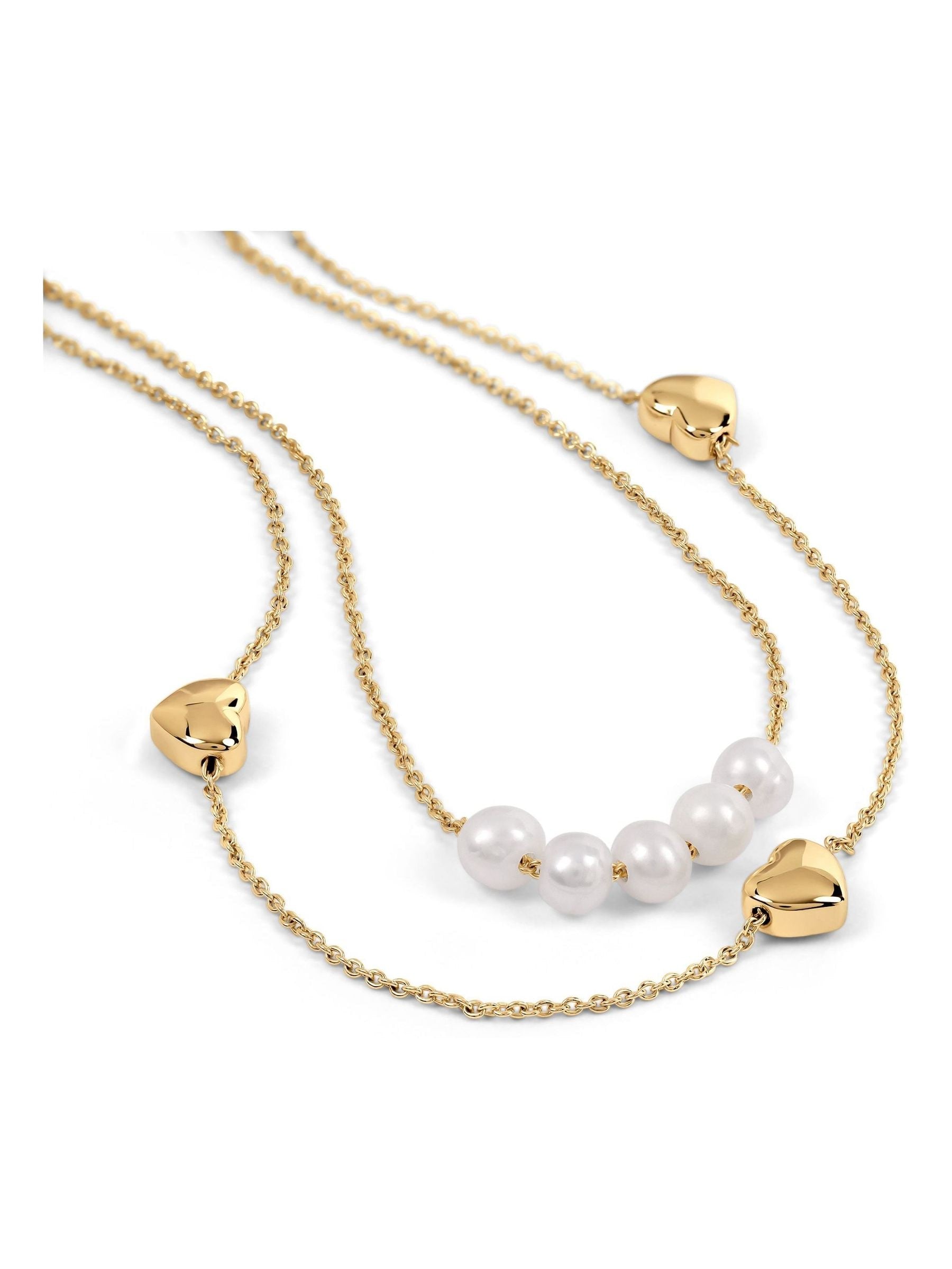 Radley necklace pearl and heart charms - British product
