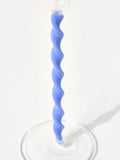 Oliver Bonas blue twisted stem tall glass candle holder (British brand)