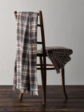 The Set 2 Pack Burgundy Gingham/Check Cosy Throws