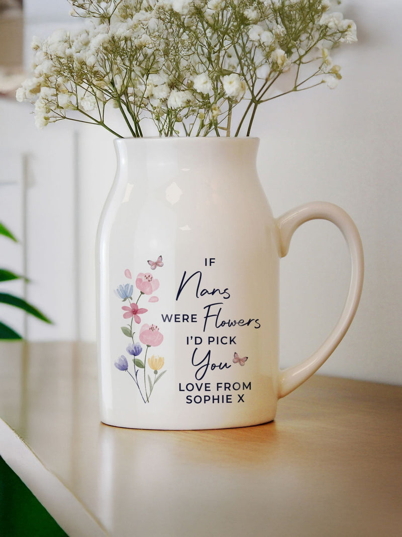 PMC personalised I'd Pick You jug vase 12cm high, UK version