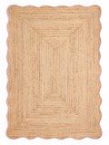 Origin Rugs peach edge jute scalloped rug - British product