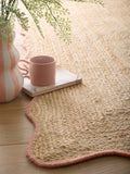 Origin Rugs peach edge jute scalloped rug - British product