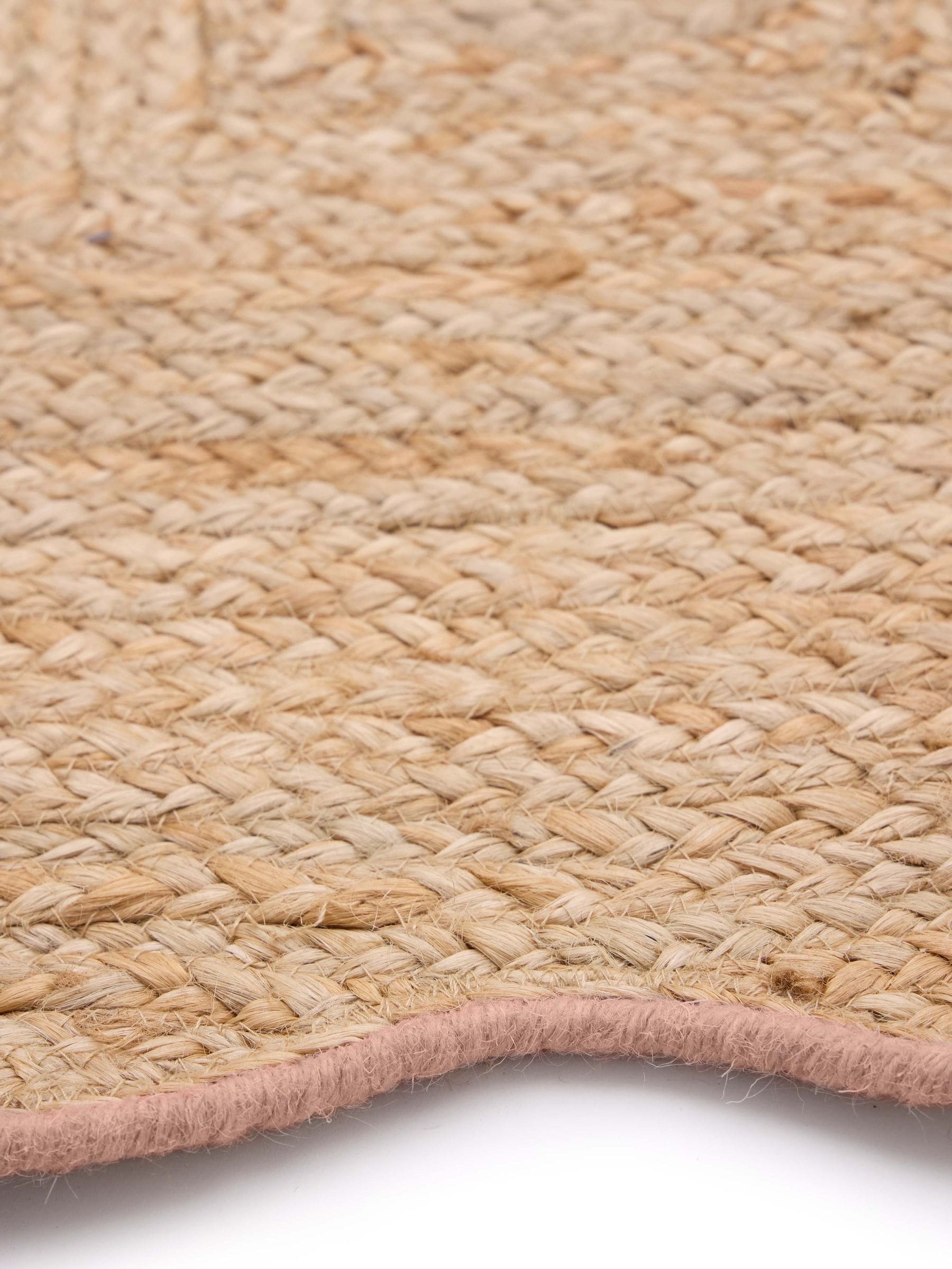 Origin Rugs peach edge jute scalloped rug - British product