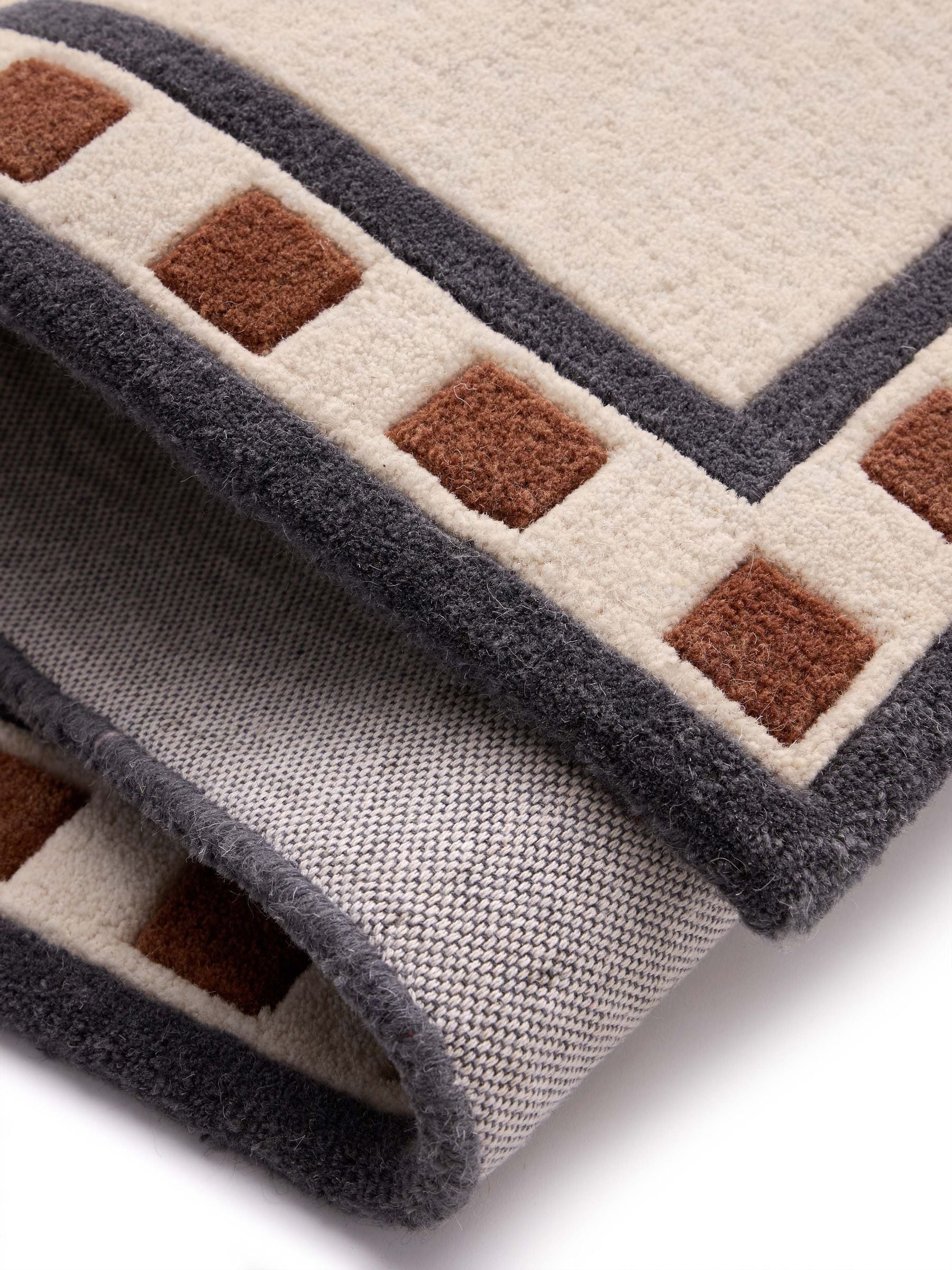 Origin Rugs cream borderline wool rug - British product