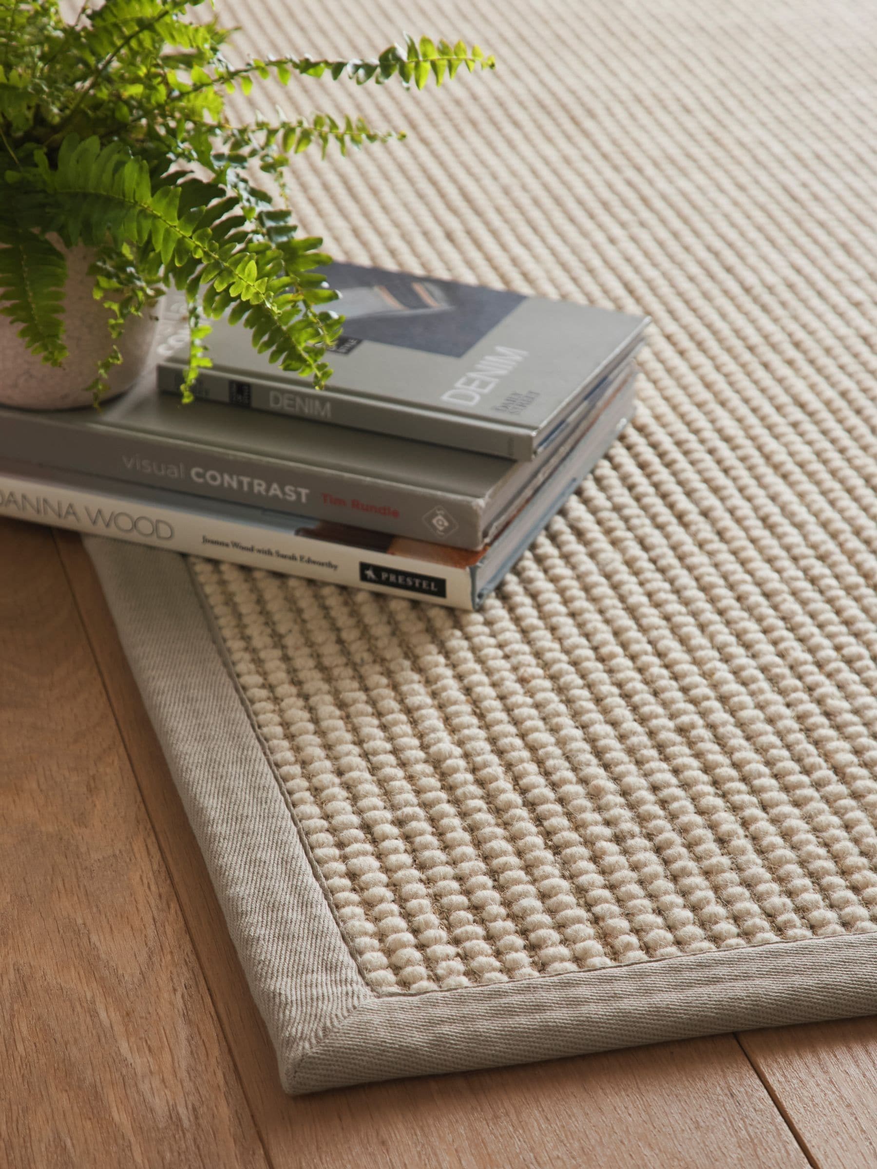 Origin Rugs soft grey sisal boucle rug, imported from the UK