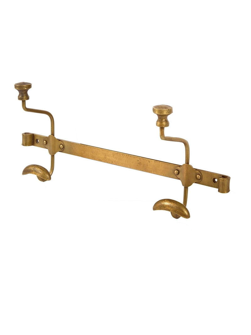 Dibor antique metal wall hooks 2-hook rail (British brand)