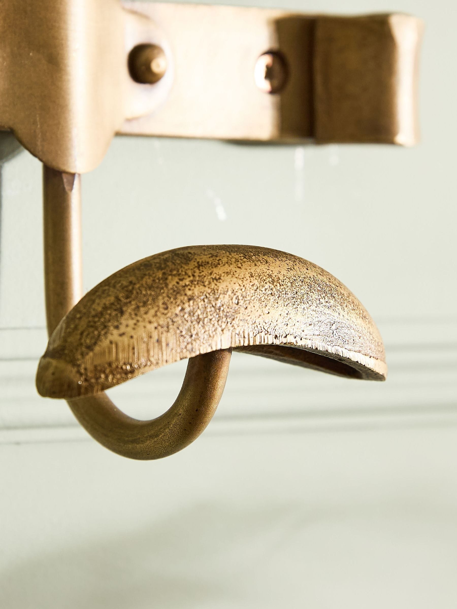 Dibor antique metal wall hooks 2-hook rail (British brand)