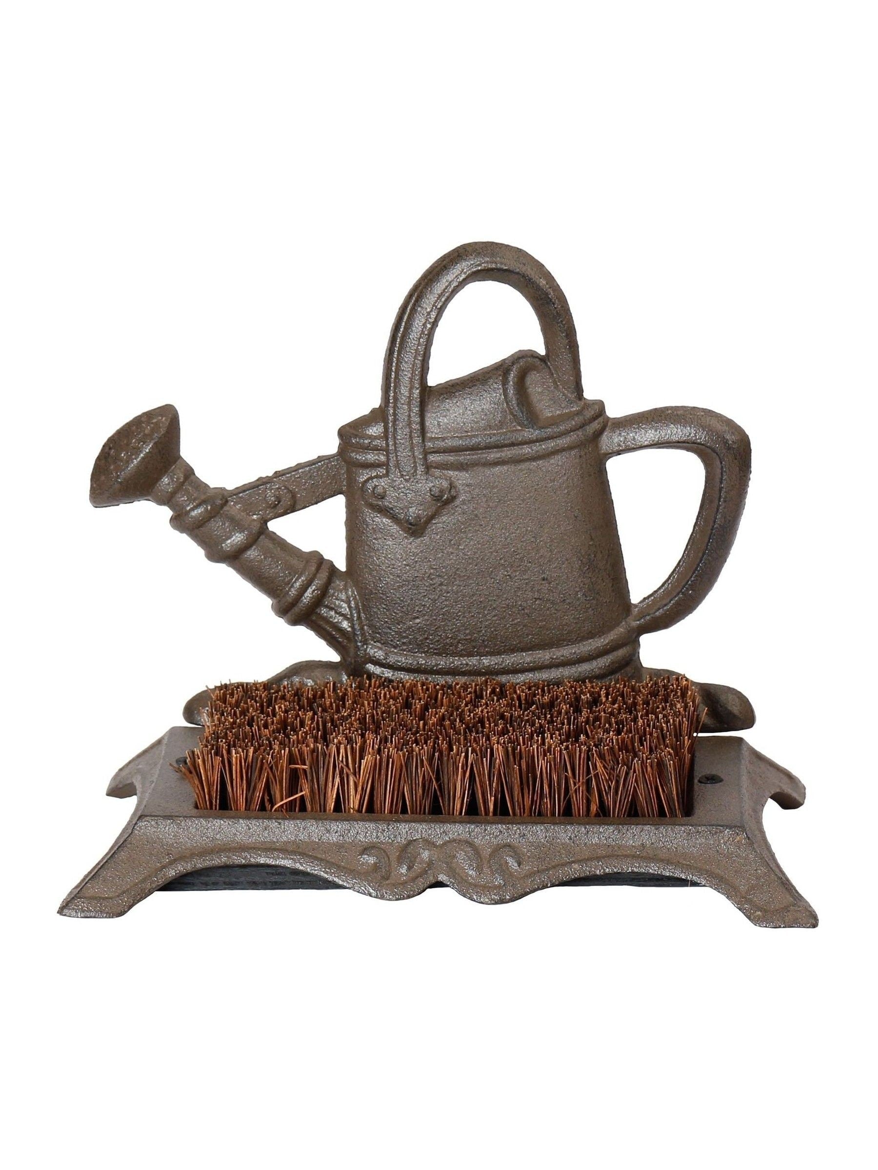 Dibor cast iron boot brush with watering can design - British product