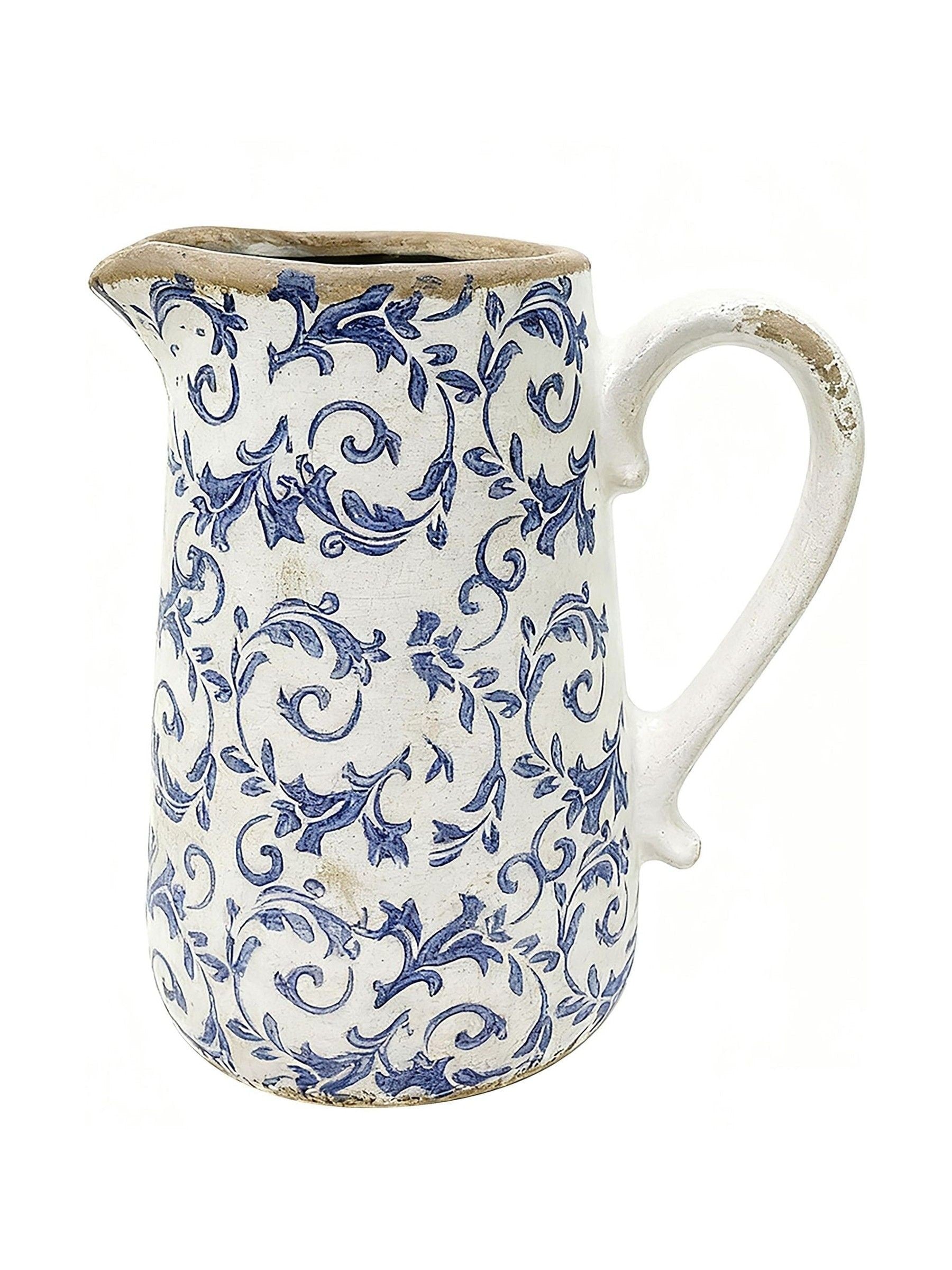 Dibor Blue Botanical pitcher jug, UK version